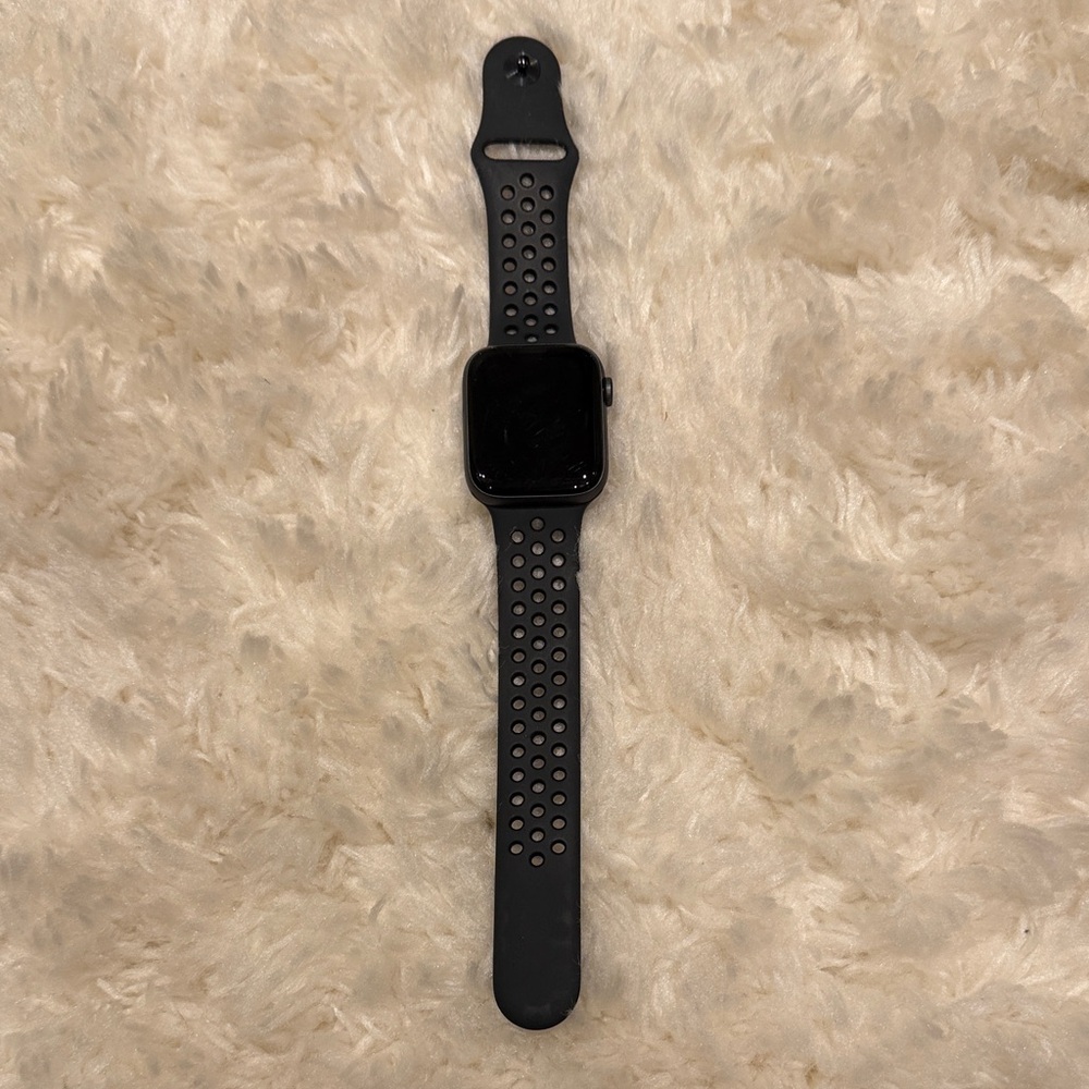 Apple Black Smartwatch with Perforated Band 44mm. Excellent Condition!